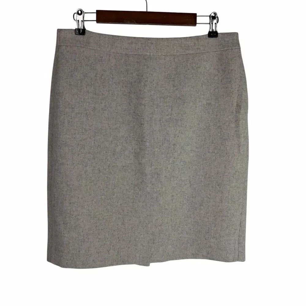 J. Crew Pencil skirt in double-serge wool size 10 Gray